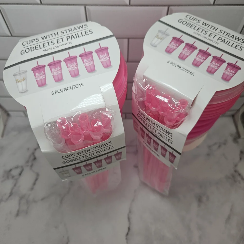 Pink Bridal Party Supplies Set